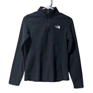 The North Face Fleece Pullover Sz Med Black Sweater Womens  1/4 Zip Sweatshirt